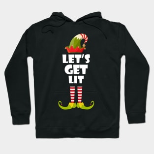 Let's Get Lit Elf Christmas Hoodie